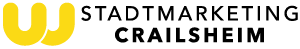Gelbe Horaffe mit der Schrift rechts davon: Stadtmarketing Crailsheim 